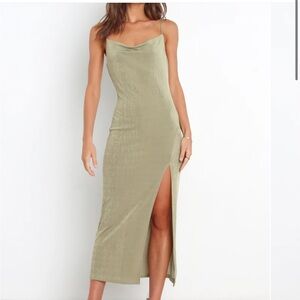 Diani Dress- Olive midi bodycon